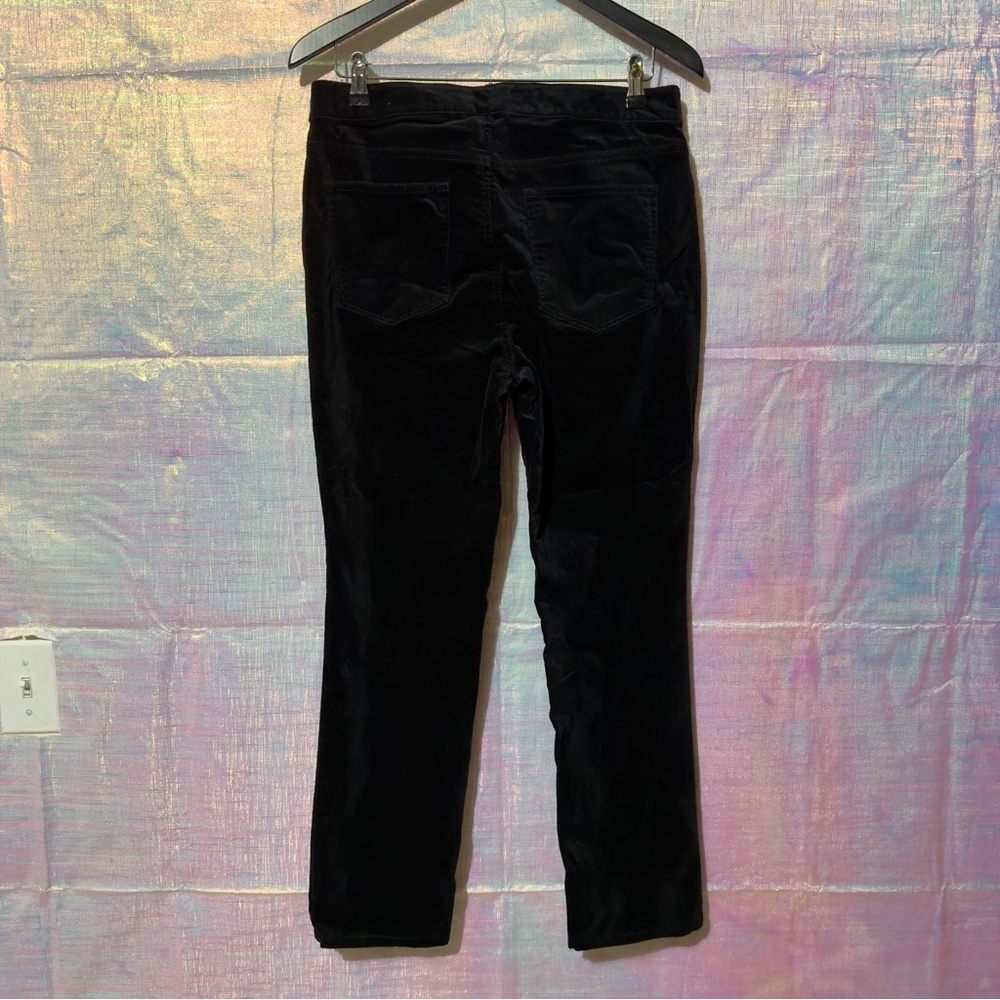 Talbots Velvet High-waist Straight Leg Pant Black Women Size 10P - Picture 7 of 9